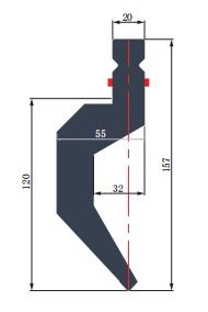 LYNCCN WAL157.86.R1 86Angle Hydraulic Press Brake Punch High Hardness