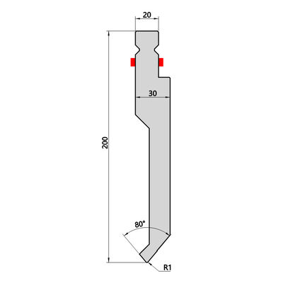 LS10.62 Quicklock Press Brake Punch 80 độ ủ cứng